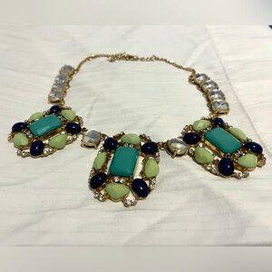 Green and teal vintage costume jewelry